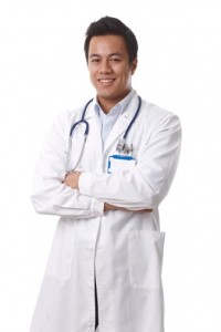 Portrait of happy smiling male doctor