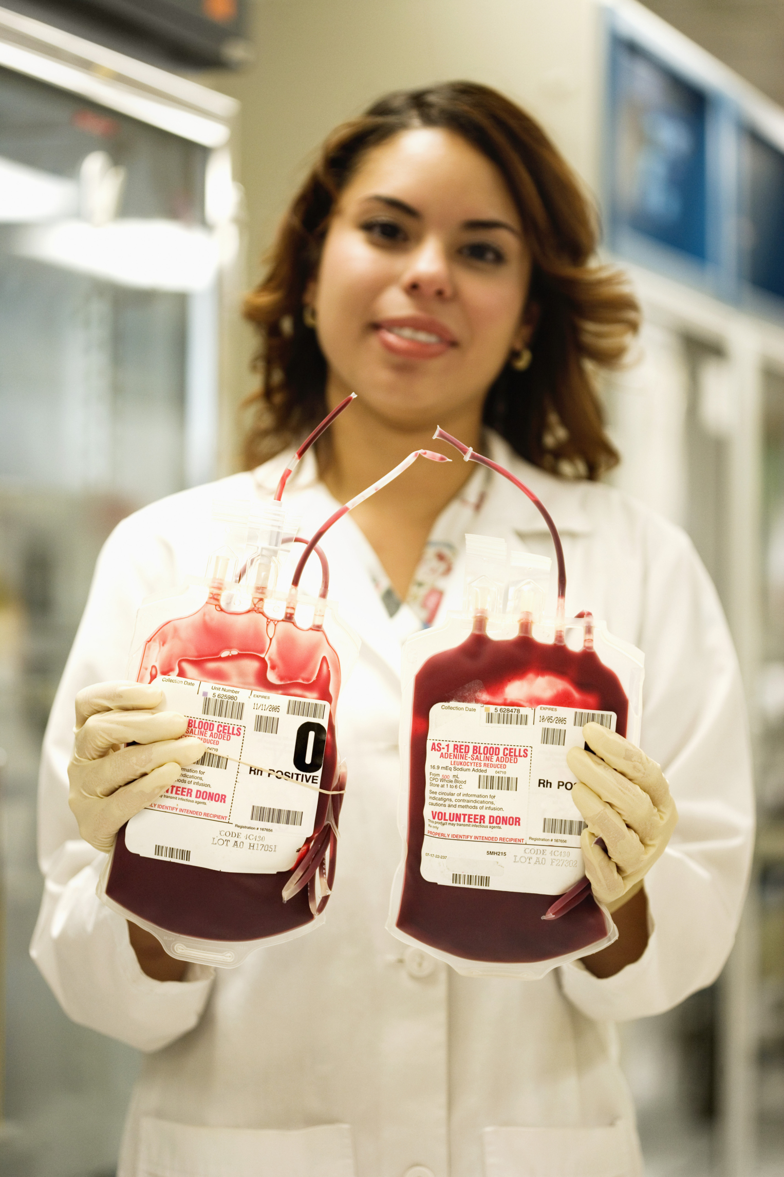 Laboratory Technician with Blood Donations